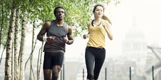 Couple running